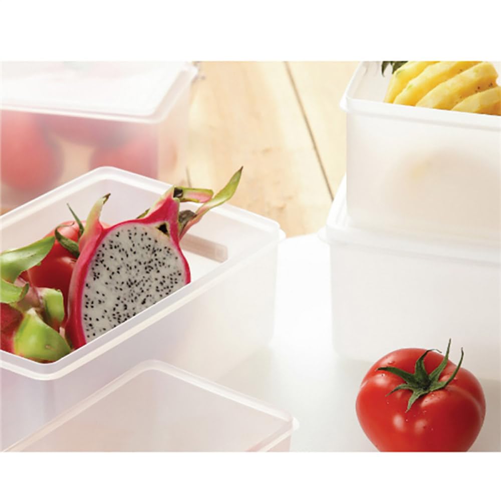Recipiente Bianco Per Alimenti + Coperchio 30X20X15 Cm Bianco Pp - 12 Unità