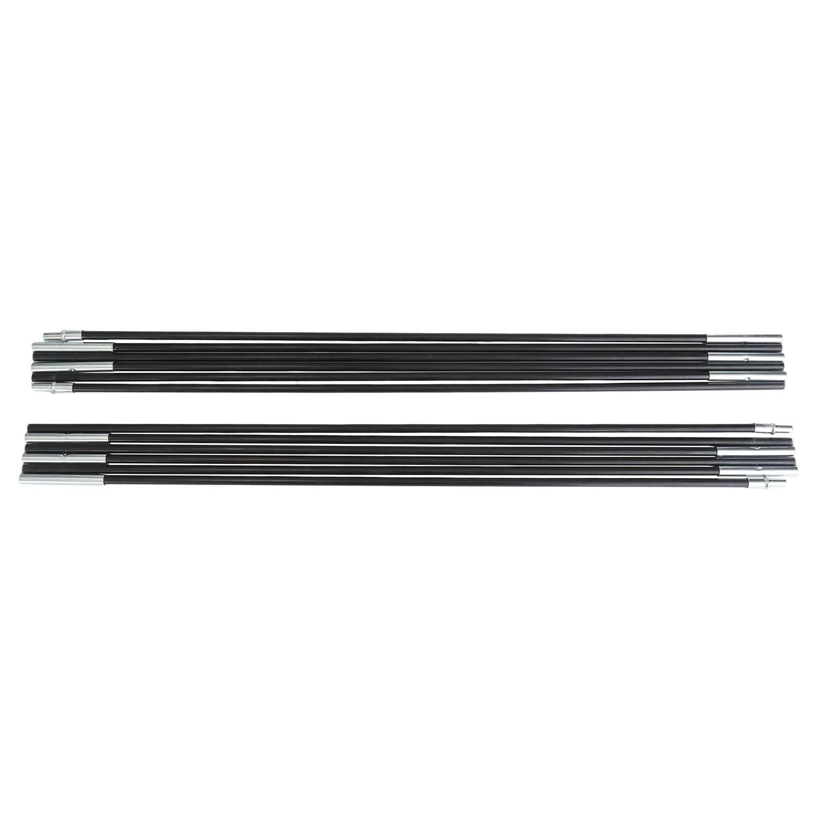 2PCS Fiberglass Tent Poles 3.9m 6.9mm, Collapsible Camping Rods with Elastic Cord for Single Double Person Tents, Lightweight Awning Support Stakes(340)