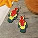 Dreuyet 6 Pairs Wooden Dangle Earrings Set for Women Bohemian Multilayer African Natural Wood Teardrop Hollow Out Boho Ethnic Statement Lightweight Drop Wood Earrings (6 Pairs Music Note)