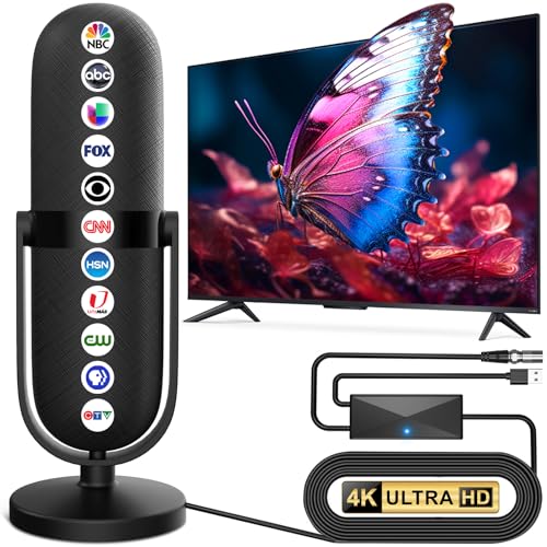 2026 TV Antenna Indoor,HD Antenna for Smart with 360° Signal Booster Reception,Digital Antenna 2500+ Miles Range Support 8K 4K 1080p Televisions