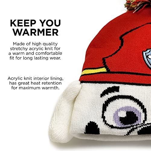 Nickelodeon boys Winter Hat and Mittens Set, Paw Patrol Chase Marshall Toddler Beanie for Ages 2-44