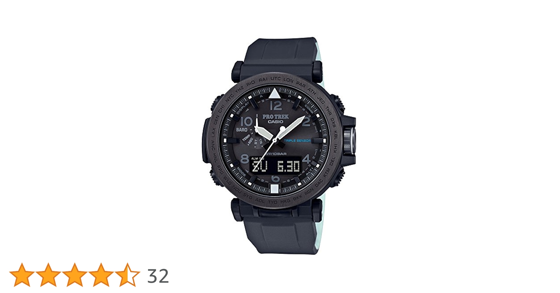 プロトレック トリプルセンサー タフソーラー PRG-650Y-1JF PRG650Y-1 | Black Watch - PRO TREK | CASIO