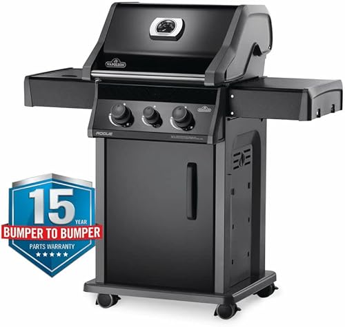 Miniatura 2 de Napoleon Rogue 365 Parrilla para barbacoa, negro, gas propano - R365SBPK-1-OB - Con dos quemadores y quemador lateral de gas, carrito de gas para