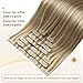 Full Shine Human Hair Clip in Extensions Balayage Seamless Hair Extensions Clip ins Golden Blonde Mix Light Blonde Real Hair Extensions for Women 18 Inch 8 Pcs 120g