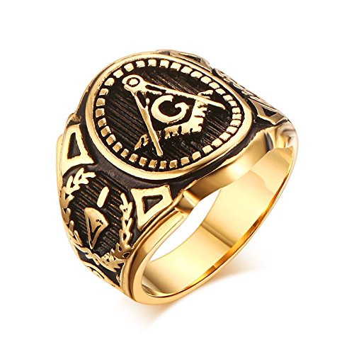 See full amazon price history chart for Asma Jewel House Stainless Steel Vintage Freemason Symbol Gold Ring for Men | Hypoallergenic & Scratch Resistant | US Size 9 | Meaningful Gift | stylish and Modern gold ring for men Asma Jewel House Stainless Steel Vintage Freemason Symbol Gold Ring for Men | Hypoallergenic & Scratch Resistant | US Size 9 | Meaningful Gift | stylish and Modern gold ring for men (B06XH4VM34) Amazon Price History, Amazon Price Tracker