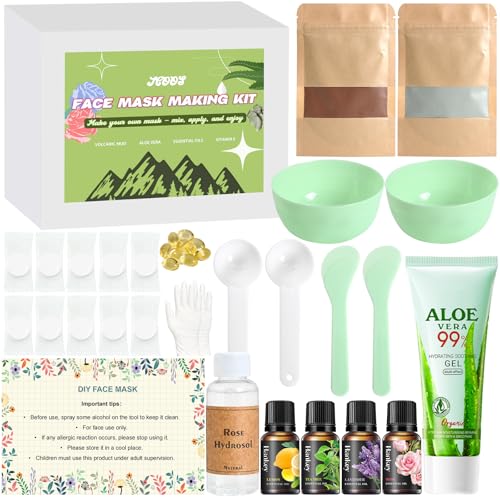 Gesichtsmasken Selber Machen Vezerd Gesichtsmaske DIY Set Erwachsene Aloe Vera Gel Moisturizing Beauty Face Maske Masken Making Kit Für Frauen Kreativ Gesichtspflege Make Up Kosmetik Als Geschenke