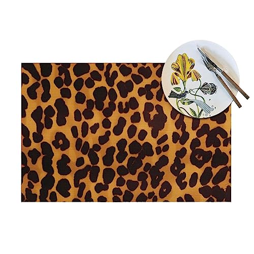 Sets de table en PVC léopard parfaits pour votre table basse d'extérieur