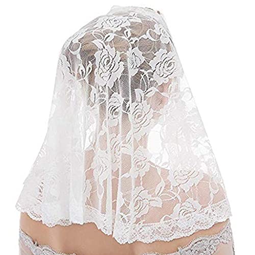 Voile En Dentelle Noire Pour Femme - Foulard Église Élégant Et Léger
