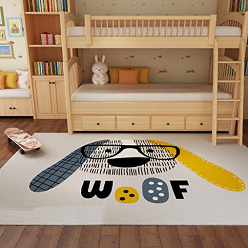 Preisvergleich Produktbild CJW Prinzessin-Bodenmatte des Teppichschlafzimmer-Nachttischzimmers Nette rosa Mädchenherz-Cartoon-Nettorote (Color : C, Größe : 3.9'*5.2')