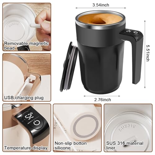 Taza automática de acero inoxidable con agitación y temperatura miniatura 2