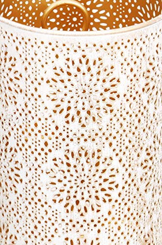 Orientalisches Windlicht Laterne orientalisch Amelle 30cm Groß Gold | Orientalische Vintage Teelichthalter Weiß und… – Bild 4