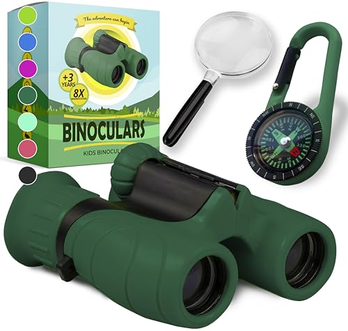 Binoculares infantiles con aumento 8x y brújula miniatura 1