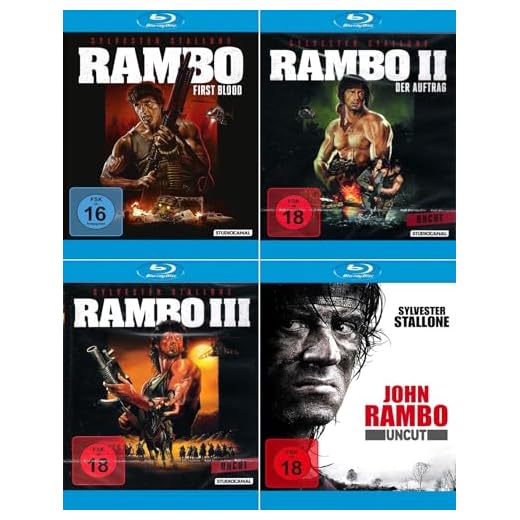 Rambo 1-4 (Teil 1+2+3 Digital Remastered - Uncut) + John Rambo - Uncut (Deutsche Originalware)