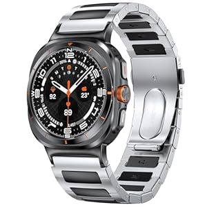 Band for Galaxy Watch Ultra 47mm(2024),No Gap Metal Bands Compatible with Samsung Galaxy Watch 7 Ultra 47mm for Men