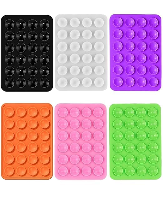 M.F.H Phone Suction Sticker, Silicone Suction Phone Case for Hands-Free Mobile Accessory Holder Grip, Video Phone Accessory Compatible Mirror, (Pack of-1) Random Colour-picture-10