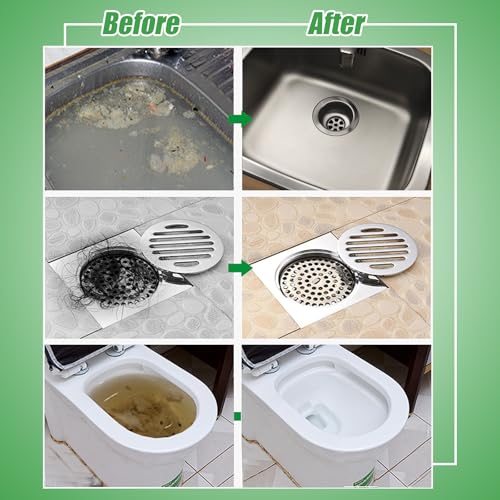 Drain Clog Remover Powder Sink Drain Cleaner for Hair and Grease, 18-Packs Heavy-Duty Powerful Kitchen Sink and Shower Unclogger, Pipe-Safe - Image 4