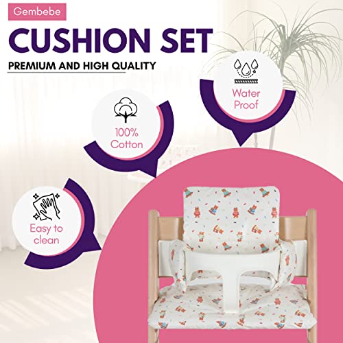 Gembebe Waterproof Cushion Set Compatible With Stokke Tripp Trapp High Chair (Teddy Bear) #TOP1