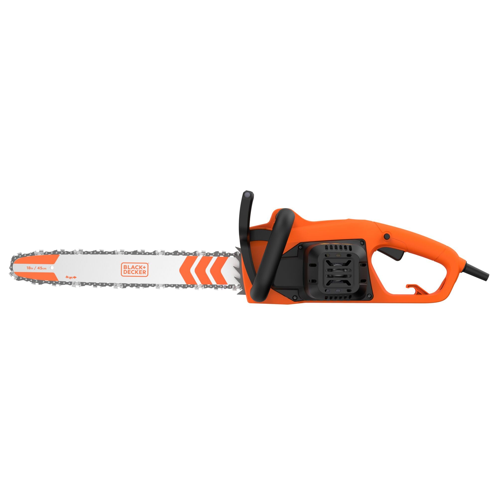 BLACK+DECKER BECS2245-QS Motosierra Eléctrica con Cable 2200 W, Espada de 45 cm, Velocidad de 14.5 m/s, Sistema de Auto-Engrase, Empuñadura Ergonómica y Anti-Vibración, Peso 5.5 kg