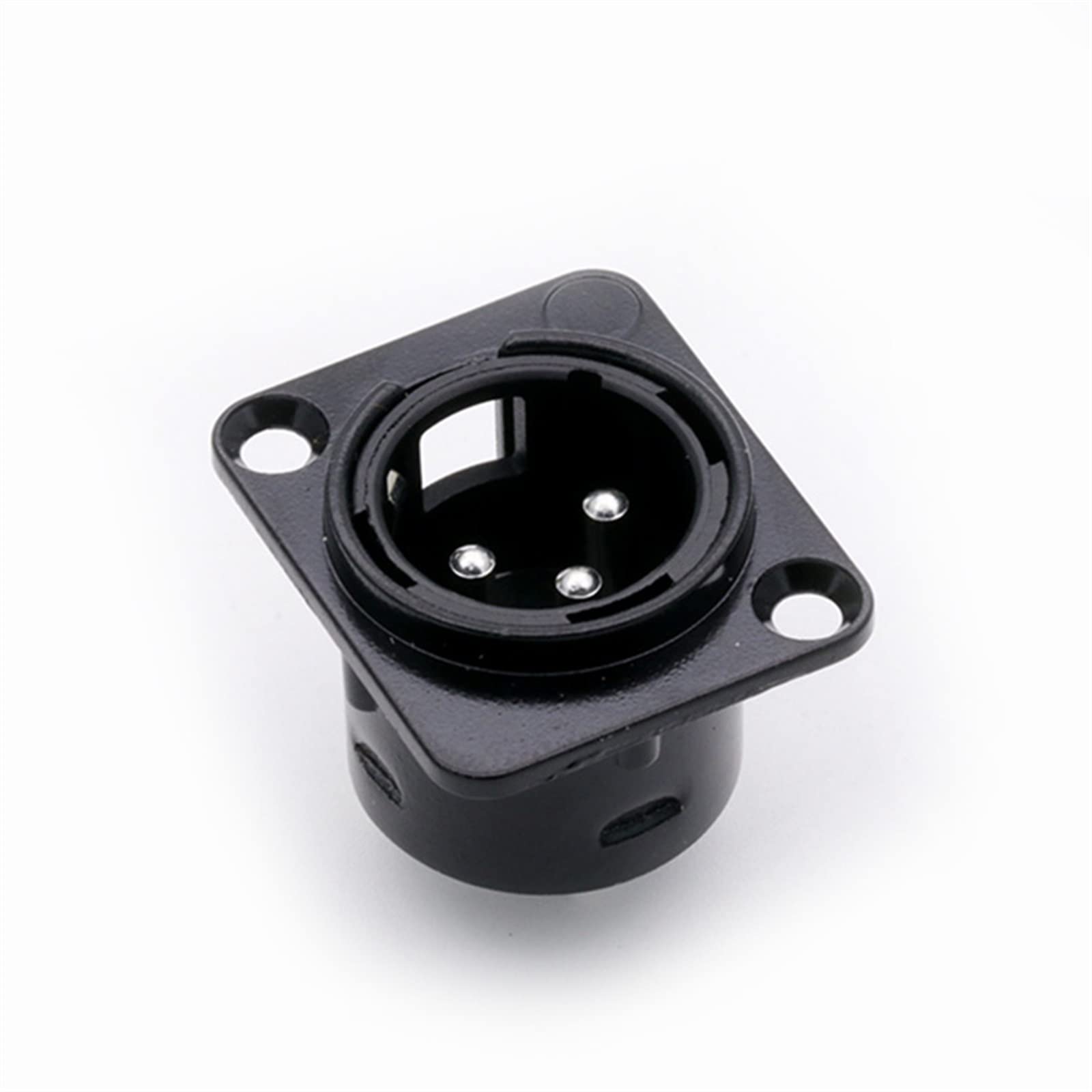 XLR-Buchse, 3-polig, Panelmontage, Metallgehäuse, 3-polig, XLR-Stecker, Chassis, Schwarz, 100 Stück (C1021x100)