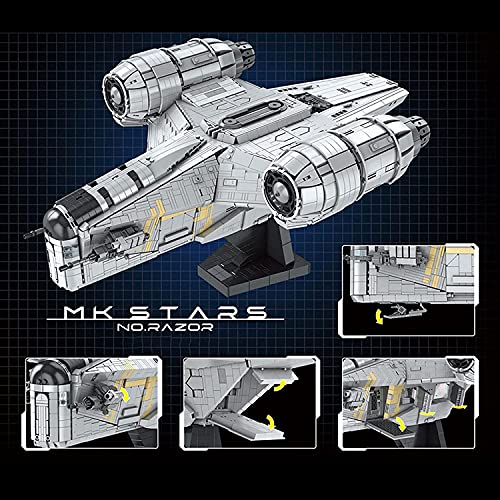 RcBrick 5018 Teile Raumschiff Modell, MK21023 Weltraumzerstörer Modellbausteine, Groß Sci-Fi Super Star Raumschiff MOC… – Bild 4