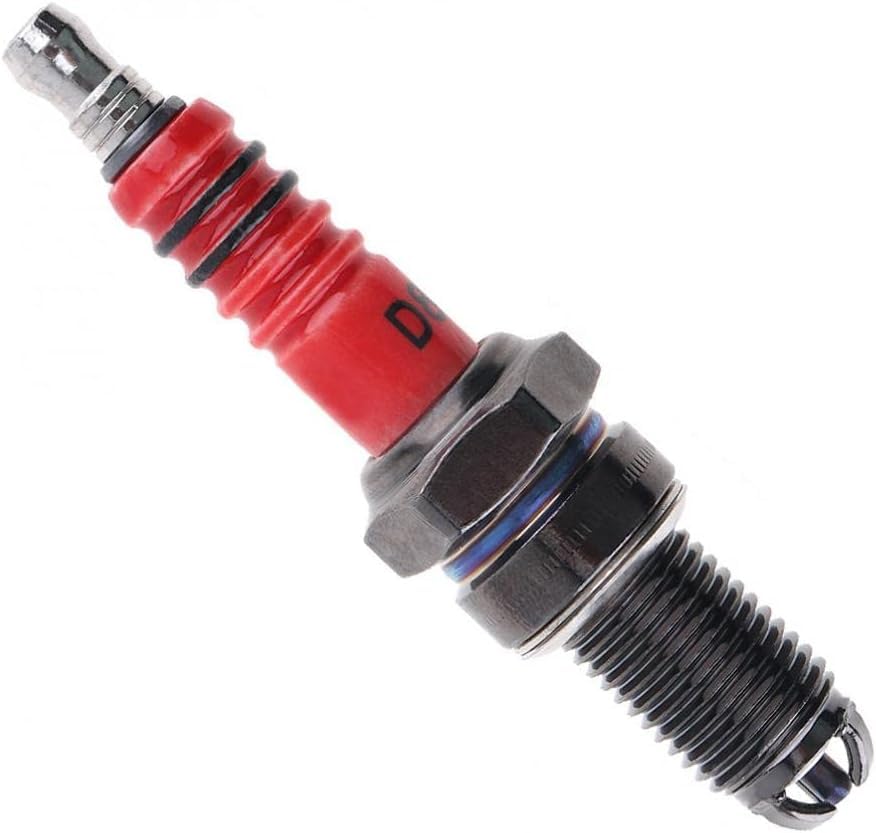 D8Tc A7Tc Platinum Nozzle Spark Plugs Level 3 Multi-Angle Ignition Red Head Motorcycle Spark Plug Compatible With Cg 125Cc 150Cc 200Cc 250Cc - A7TC (D8TC)
