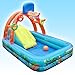 OUOU Gonfiabili per bambini, piscina per bambini con scivolo e telaio da basket per cortile, regalo per 1-3 anni