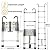 Telescopic Ladder, 8.5FT RIKADE Aluminum Telescoping Ladder with Non-Slip Feet and Stable Hook, Portable Extension Ladder for Household and Outdoor Working, 330lb Capacity