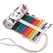 Abaría - Bolso para lápices, Grande Estuche Enrollable para 72 lapices Colores, portalápices de Lona, Bolsa Organizador lápices para Infantil Adulto, patrón Animal 72