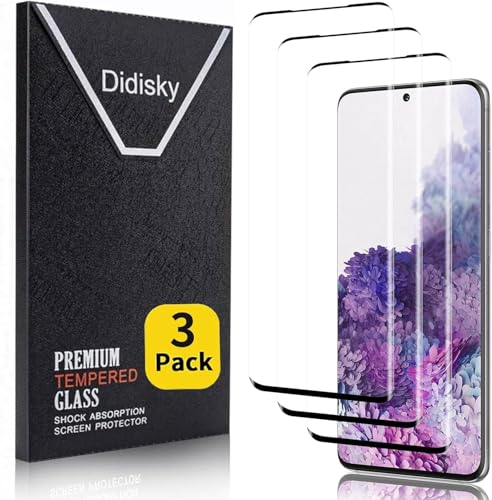 Didisky 3 Pack Screen Protector for Samsung Galaxy S20 6.2 (Not for S20 Plus + S20 Fe S20 Ultra ) 3D Full Coverage 9H Tempered Glass Film Soft Touch Easy to Install HD Bubble Free