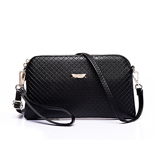 Sac à main dames et sac à bandoulière Messenger en cuir élégant noir modèle B