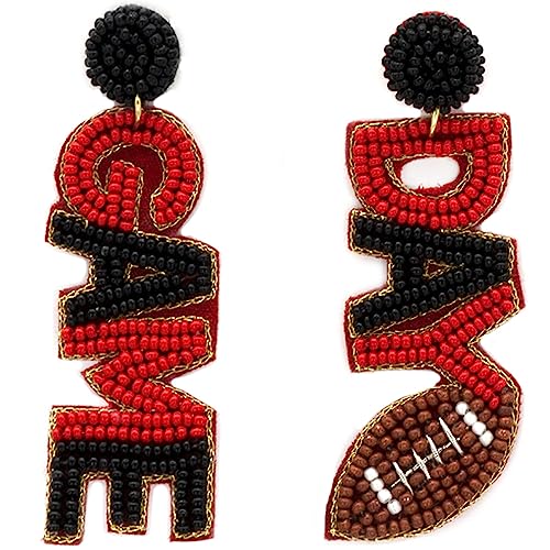 Beaded Game DayPost Earrings Handmade Game Day Earrings College Sport