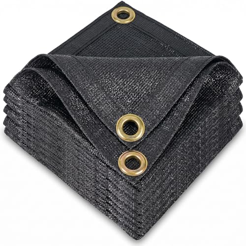 Lagemiex 10x20 Garden Shade Cloth 50% Sunblock Mesh Tarp with Grommets | Outdoor Sun Shade & Plant Freeze Protection Cover for Greenhouse Kennel Lawn Patio Black