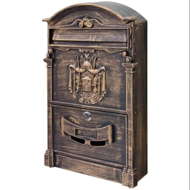 FERRO CILVANI SRL CASSETTA POSTALE MODELLO REGIA BRONZO ANTICO 40X24X8 POSTA