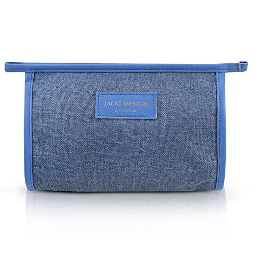 Necessaire Estojo Simples Feminina Barata Pequena Quadrada Cor:Azul