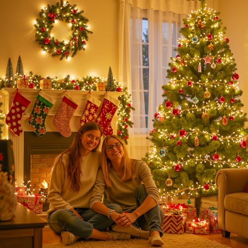 Minetom Fairy Lights Plug in, 10Feet 200LED Cluster String Lights, Copper Wire Waterproof Starry Firecracker Lights for  - Additional View