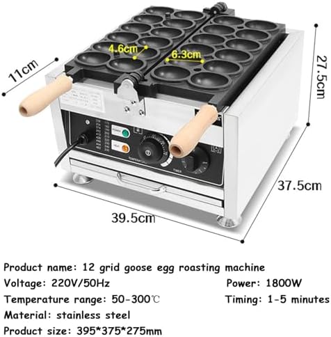 Commercial Bubbles Waffle Maker - 180° Flip Egg Waffle Machine for Bakery, Snack Bar, and Restaurant - Perfects for Crispy, Delicious Waffles