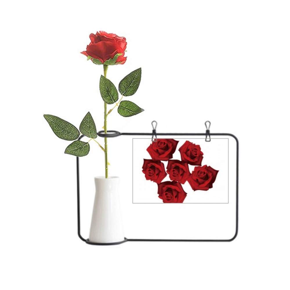 Fleurs artificielles rouges pour suspension sur bouteille de table de fête