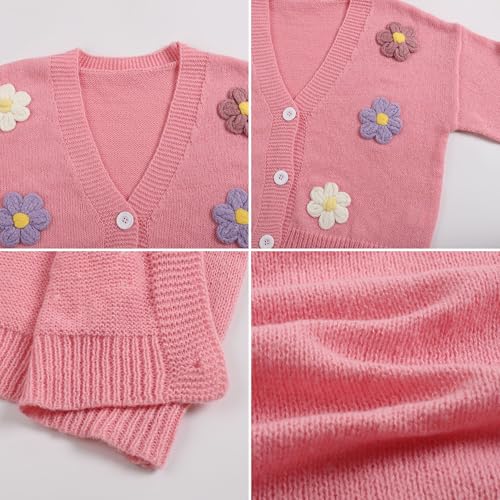 Image of FindThy Women's Cute Floral Print Cardigan Long Sleeve Button Up Cardigans Sweaters