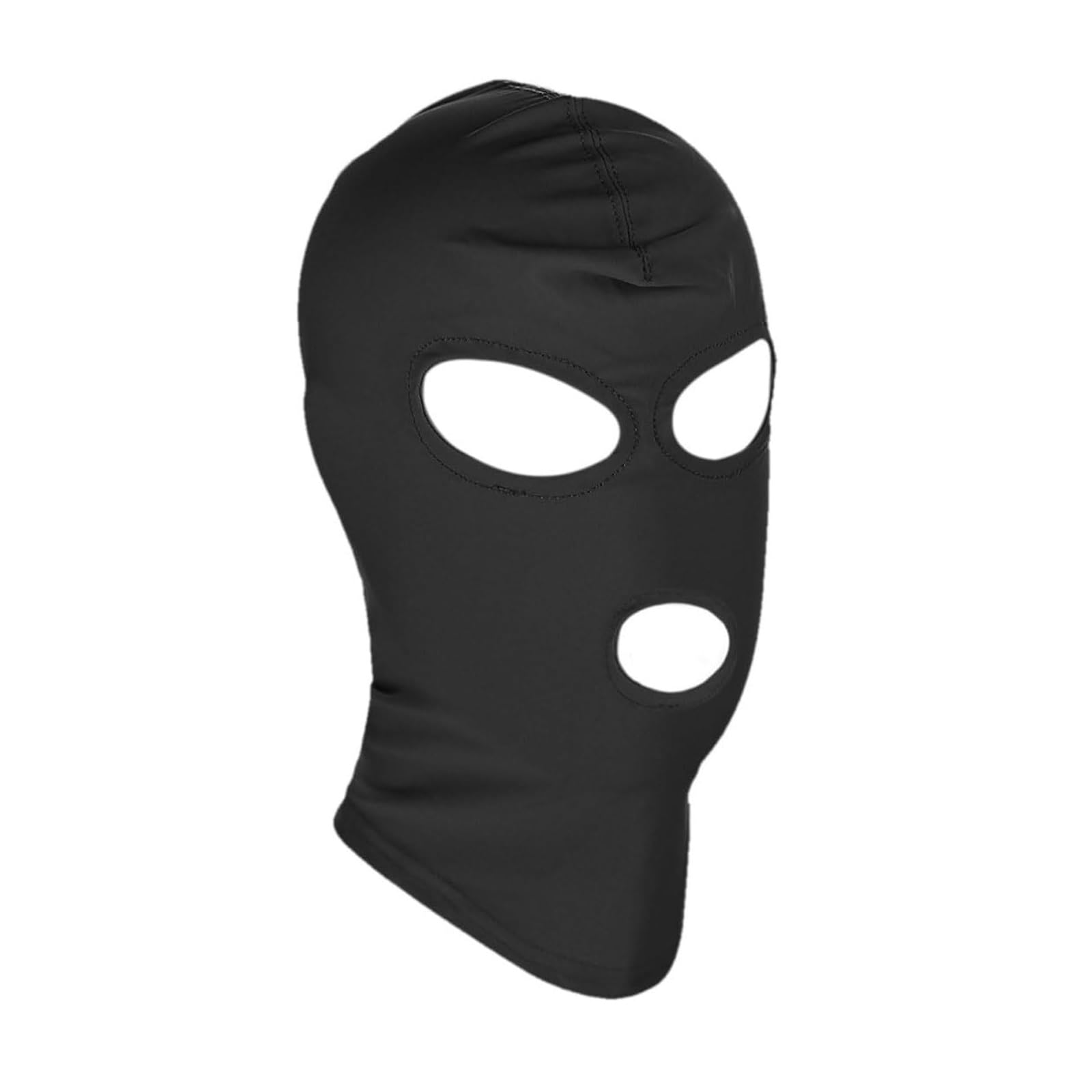 1PC Full-Cover Open Mouth Mask with Open Eyes, Breathable Elastic Black Hood for Men/Women