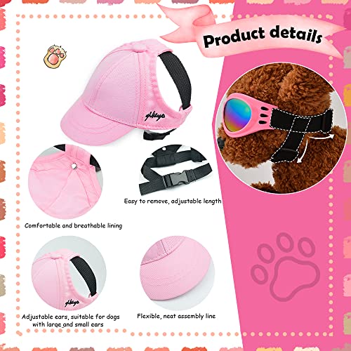 Sebaoyu Dog Hat For Small Medium Dogs, Dog Sunglasses Caps, Summer Fall Dog Baseball Cap Pet Puppy Visor Hats Sunbonnet Outfit With Ear Holes Doggy Cat Goggles Breed (Small) #TOP4