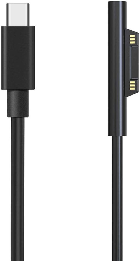 Surface Pro Connector to USB-C Charging Cable for Microsoft Surface Laptop, Surface Book 2, Surface Pro 6/ Pro 5/Pro 4/Pro 3, Surface Go, 6ft/1.8m Surface to USB C Charger Cable