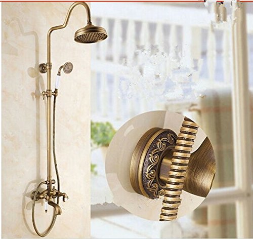 Douche effet pluie laiton antique Gowe pour rénover une salle de bain ancienne sans fuite d'eau