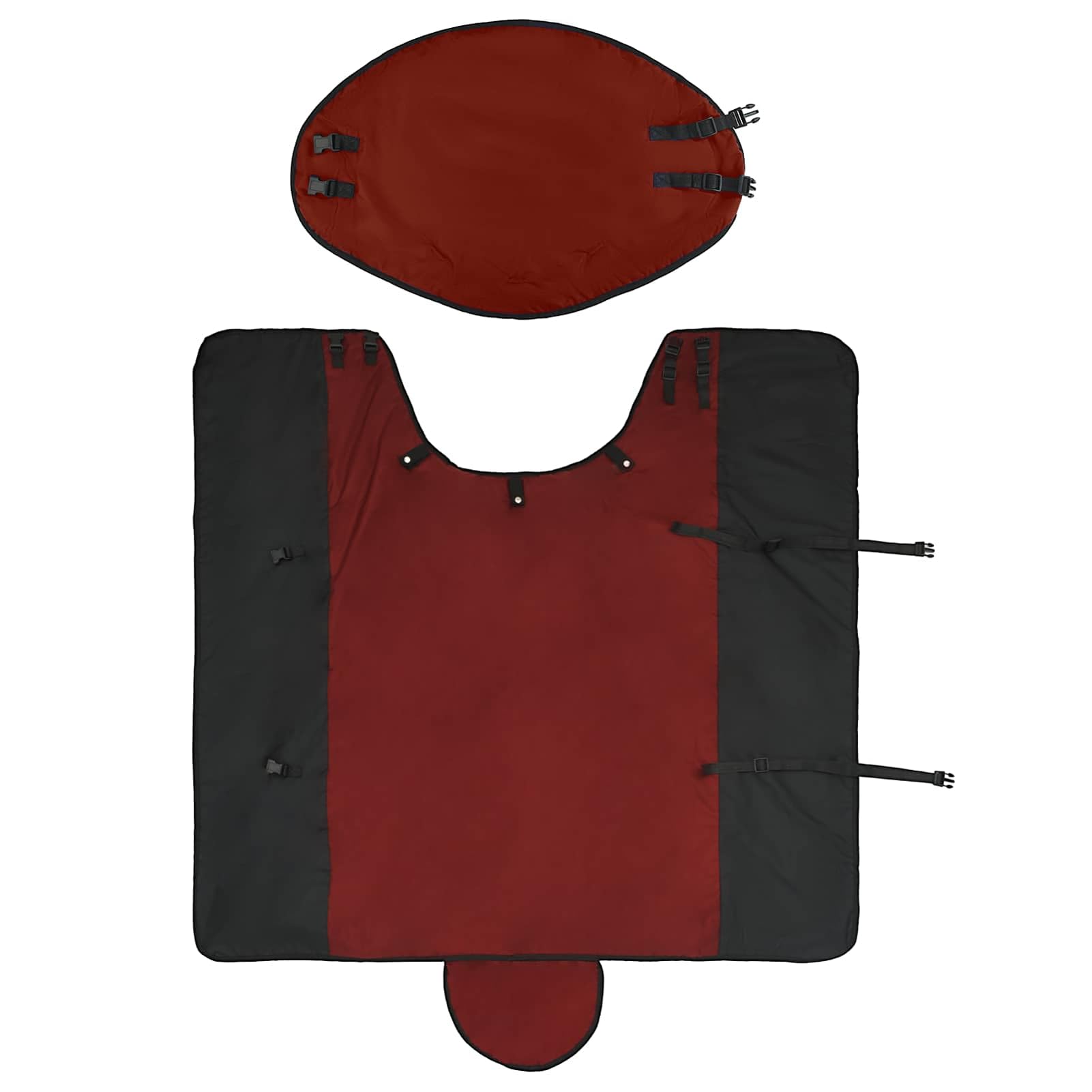 Gecheer Coperta per Cavalli Impermeabile, Coperta Invernale Poliestere 155 cm con Chiusure Regolabili e Protezione Coda, Coperta Equestre per Scuderia e attività all'Aperto