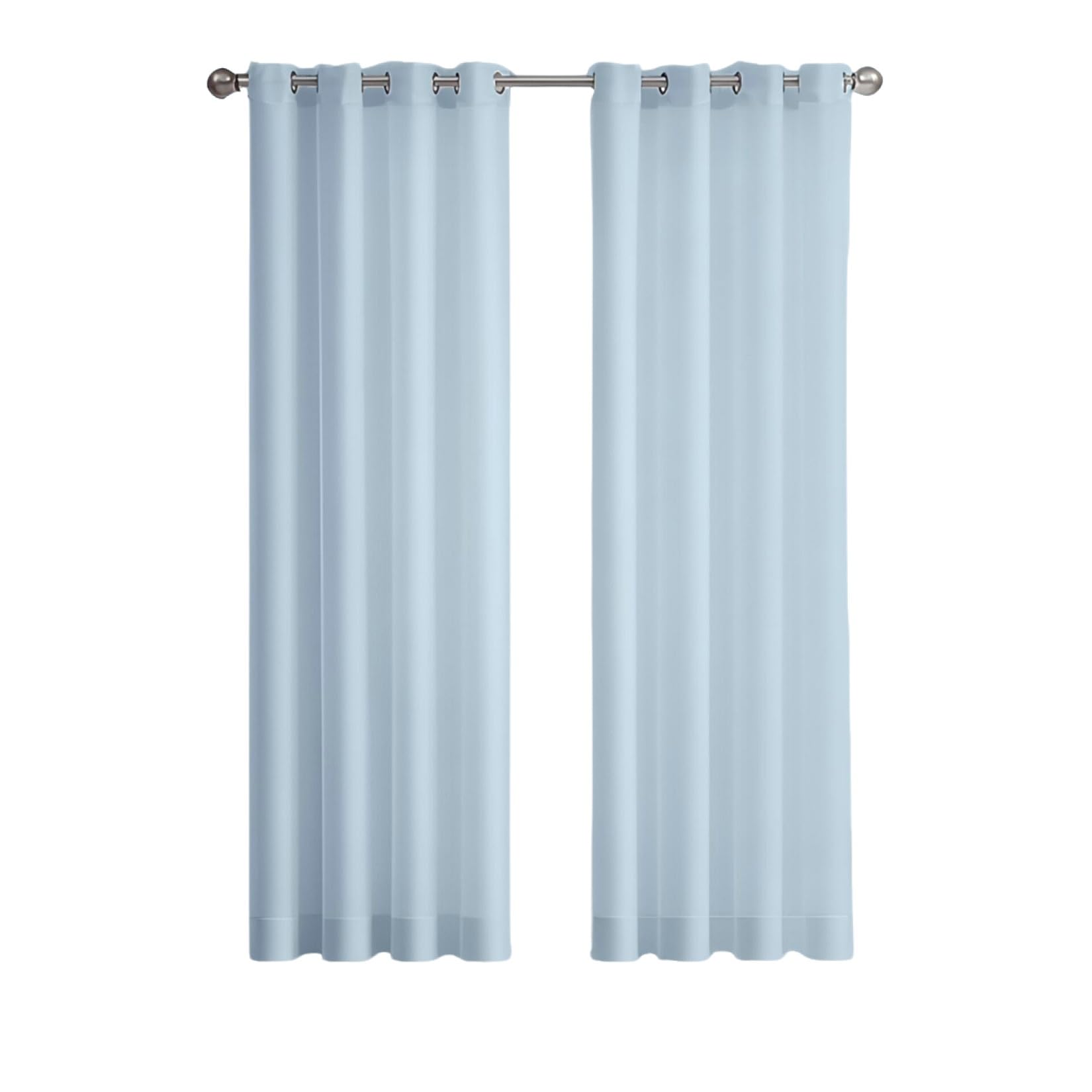 Protection de l'intimité avec le Lot de 2 Rideaux Transparents en Tulle Bleu