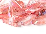 天然水晶 カラークリスタル【サーモンピンク】20g ポイント水晶 オルゴナイト パーツ レジン UVレジン
