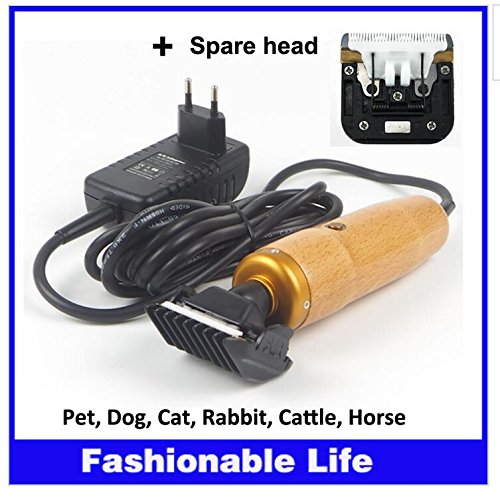 Pet Grooming Clippers, Professional Pet Trimmer Scissors Dog Cattle Rabbits Shaver 55W High Power Horse Grooming Electric Hair Clipper Cutting Machine (add one blade)