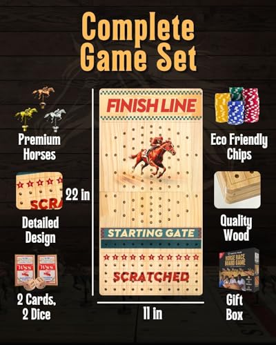 Juego de Mesa Horse Racing de 22 Pulgadas Plegable miniatura 2