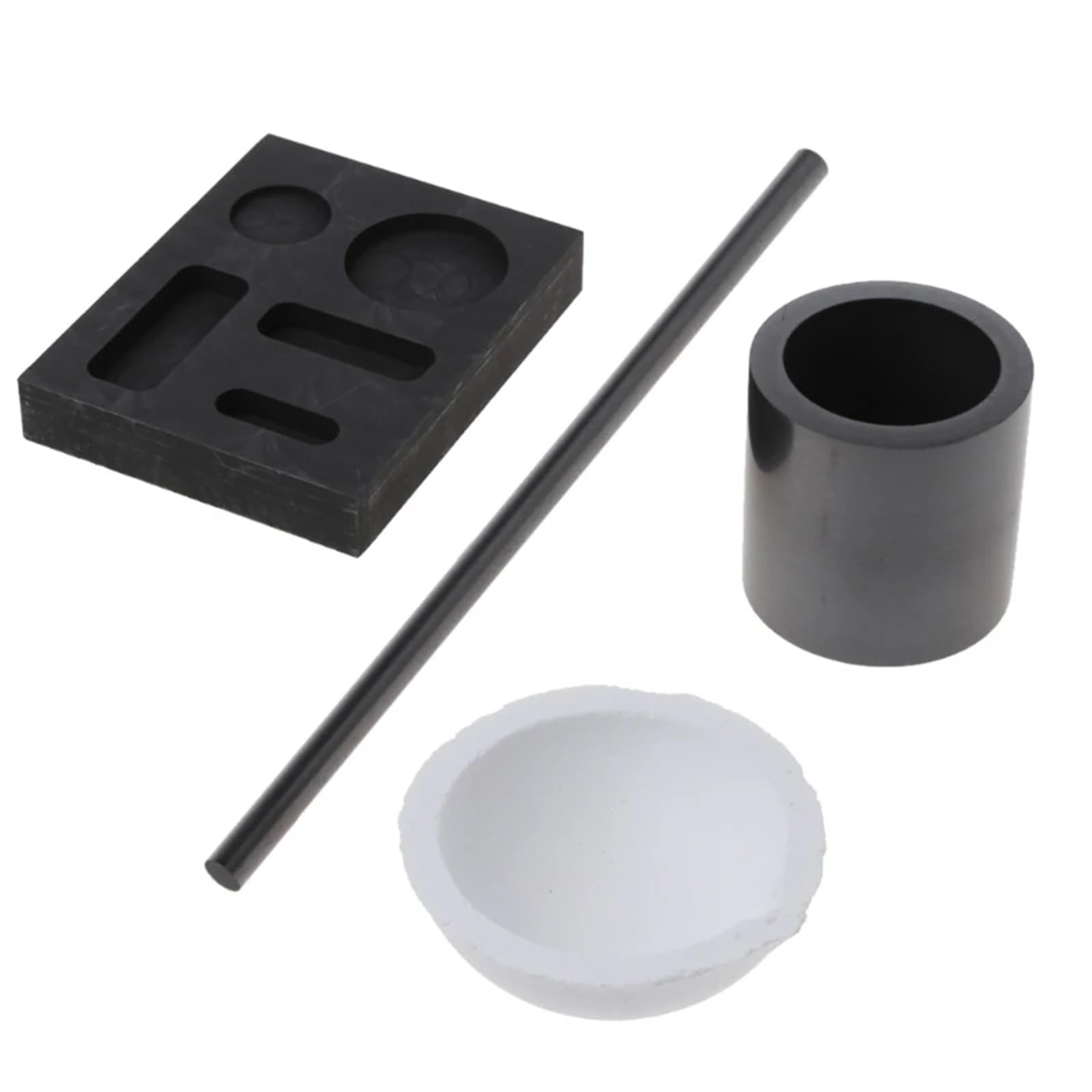 Pinzas De Crisol Juego de 5 piezas moldes for fundición cerámica, for joyas, for oro, plata y lingotes para Material de Laboratorio