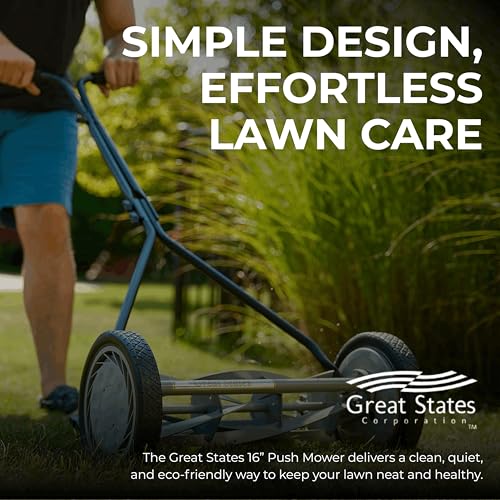 Image of Great States 415-16 16-Inch Reel Lawn Mower with T-Style Handle
