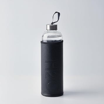 Deconox 1 Litre Siyah Deri K l fl  Cam Matara, S zd rmaz Kapakl  ve Ta ma  pli Su  i esi, Ofis, Spor ve Kamp  in Tasar m Suluk BPA  ermez